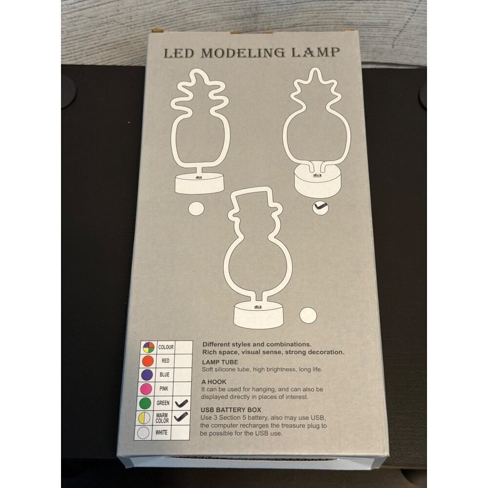NWB LED Pineapple Decoration Lamp With USB & Battery Options